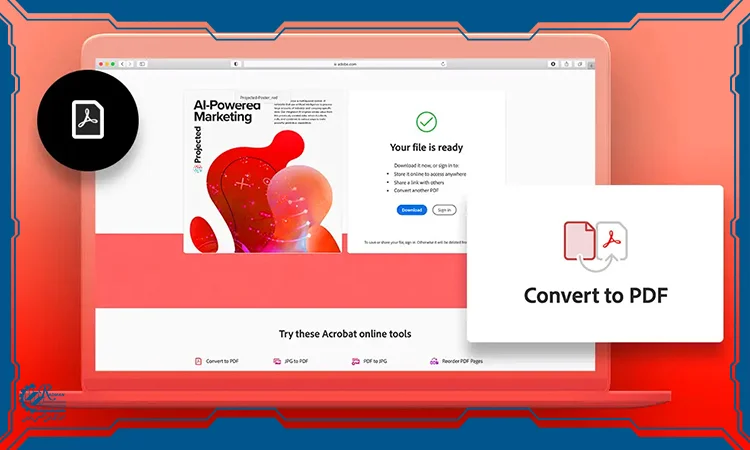 استفاده از سایت Adobe برای تبدیل آنلاین فایل Excel به PDF