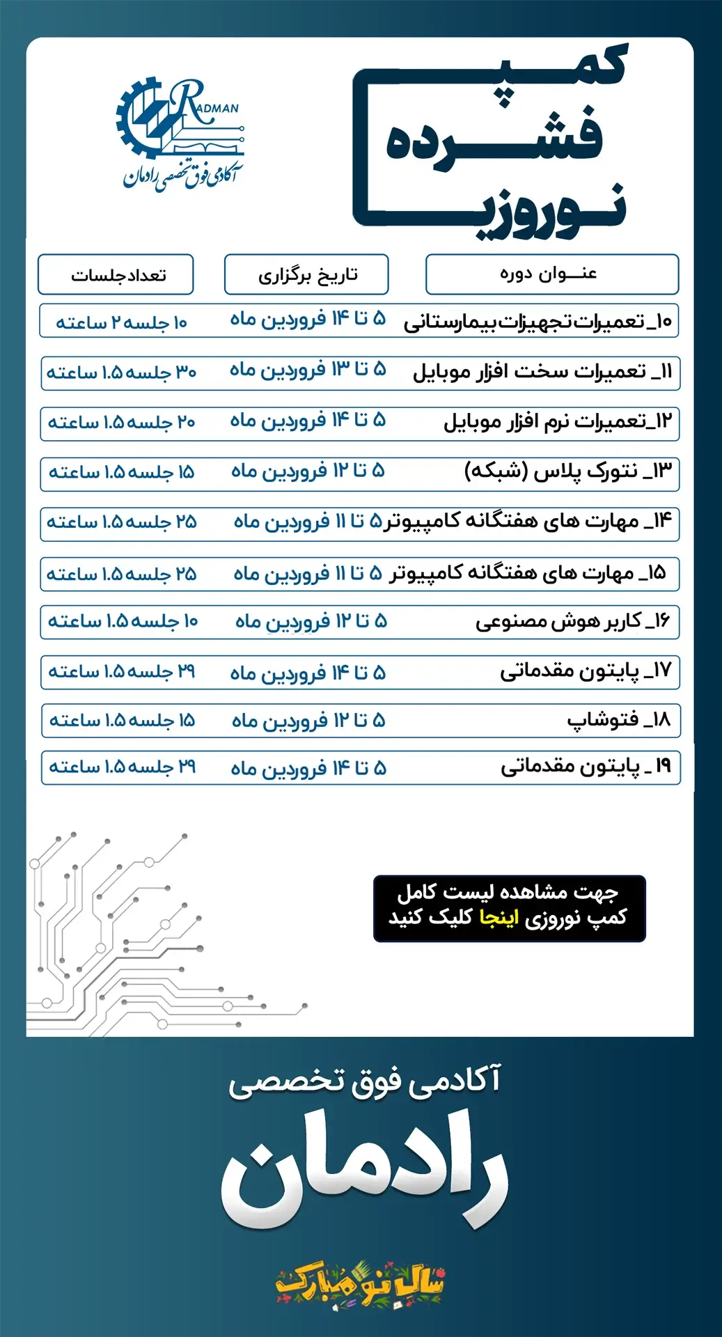 کمپین فشرده نوروز رادمان 2