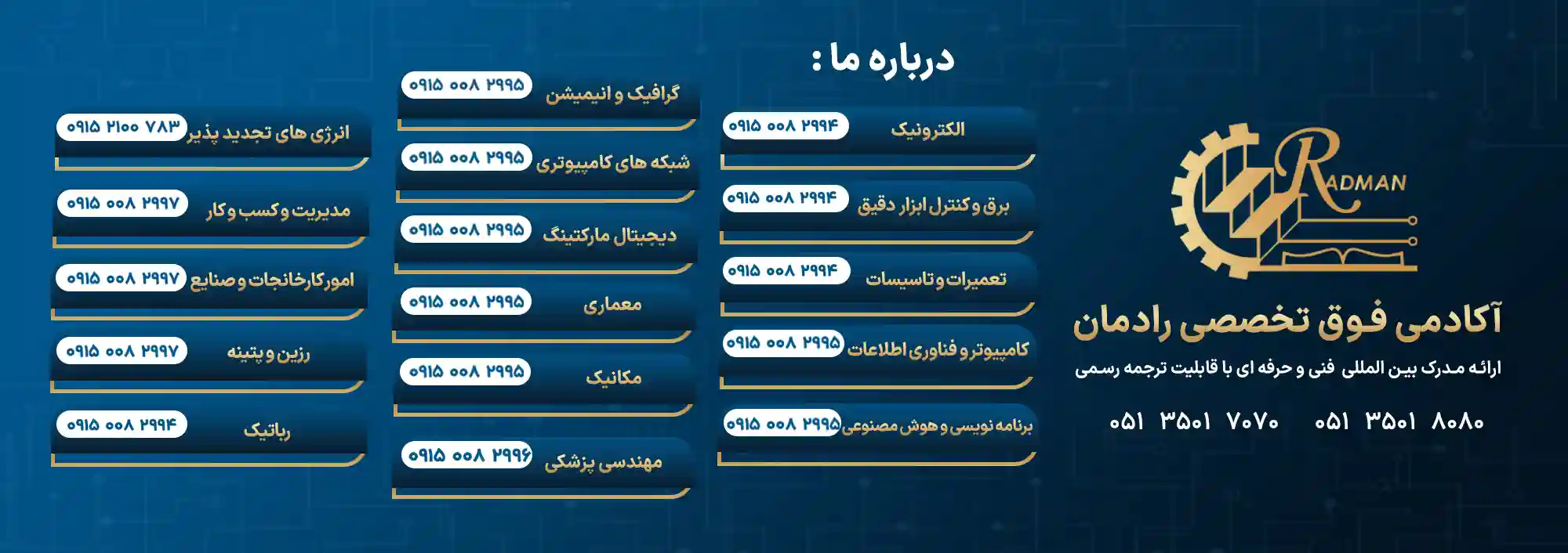 درباره آموزشگاه رادمان